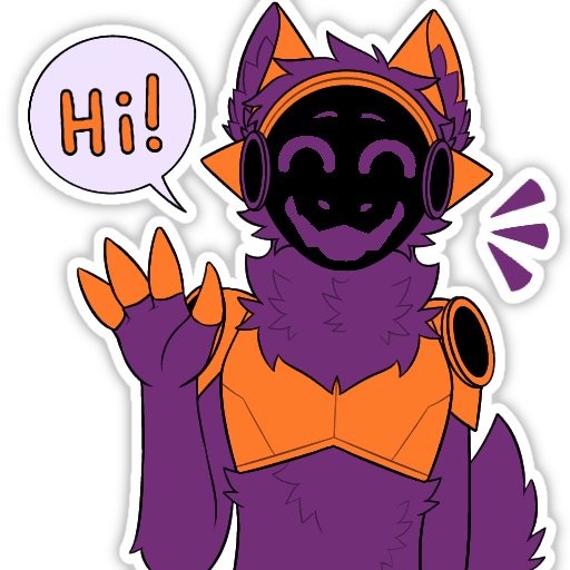Protogen waving saying hi